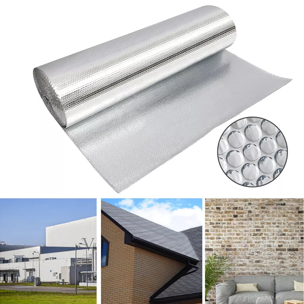 Aluminium Foil Insulation Sheets .6m and 1.2m Width. Multiple Lengths
