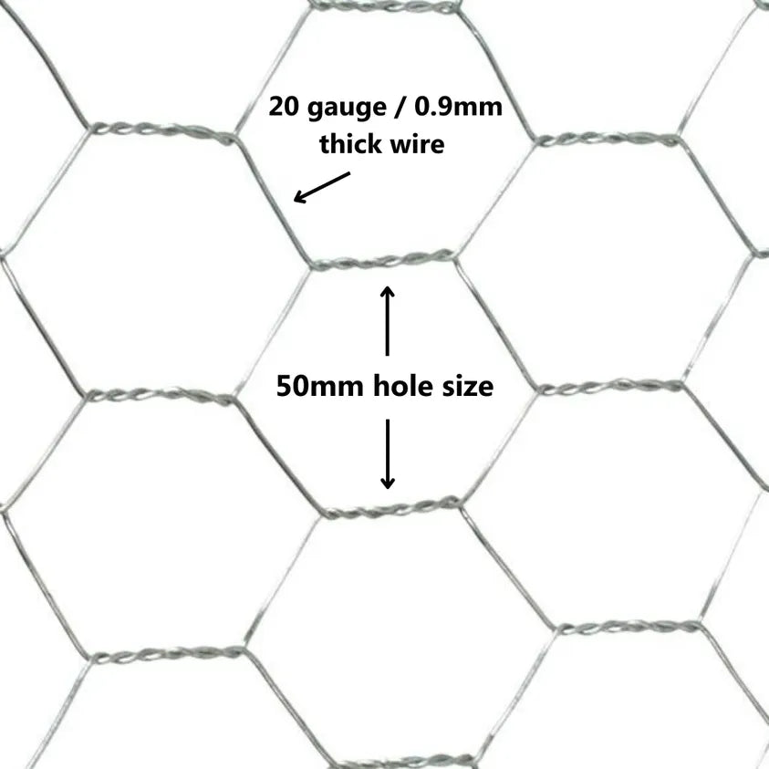 Chicken Wire Mesh Galvanised PVC Coated Hexagonal Fencing Garden