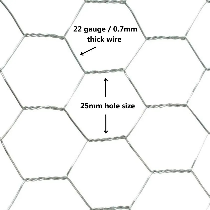 Chicken Wire Mesh Galvanised PVC Coated Hexagonal Fencing Garden