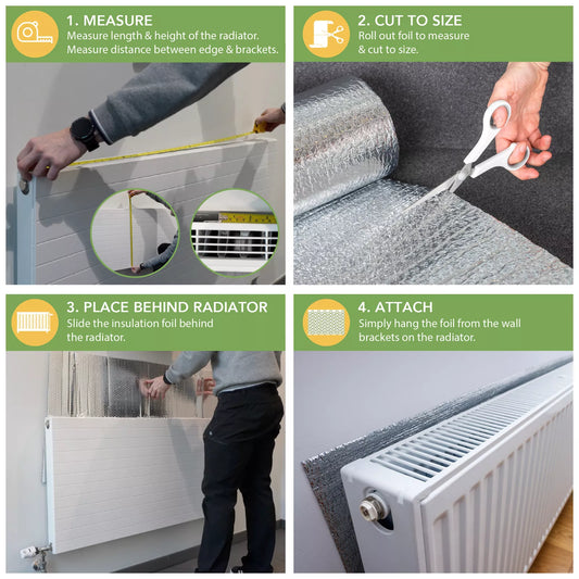 Aluminium Foil Insulation Sheets .6m and 1.2m Width. Multiple Lengths