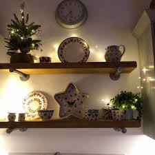 Reclaimed Planed and Stained Scaffold Board Shelving