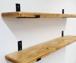 Reclaimed Planed and Stained Scaffold Board Shelving