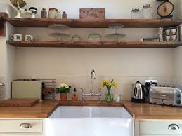 Reclaimed Planed and Stained Scaffold Board Shelving