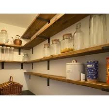 Reclaimed Planed and Stained Scaffold Board Shelving