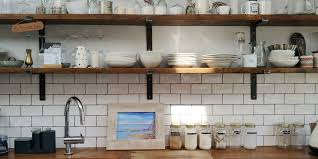 Reclaimed Planed and Stained Scaffold Board Shelving