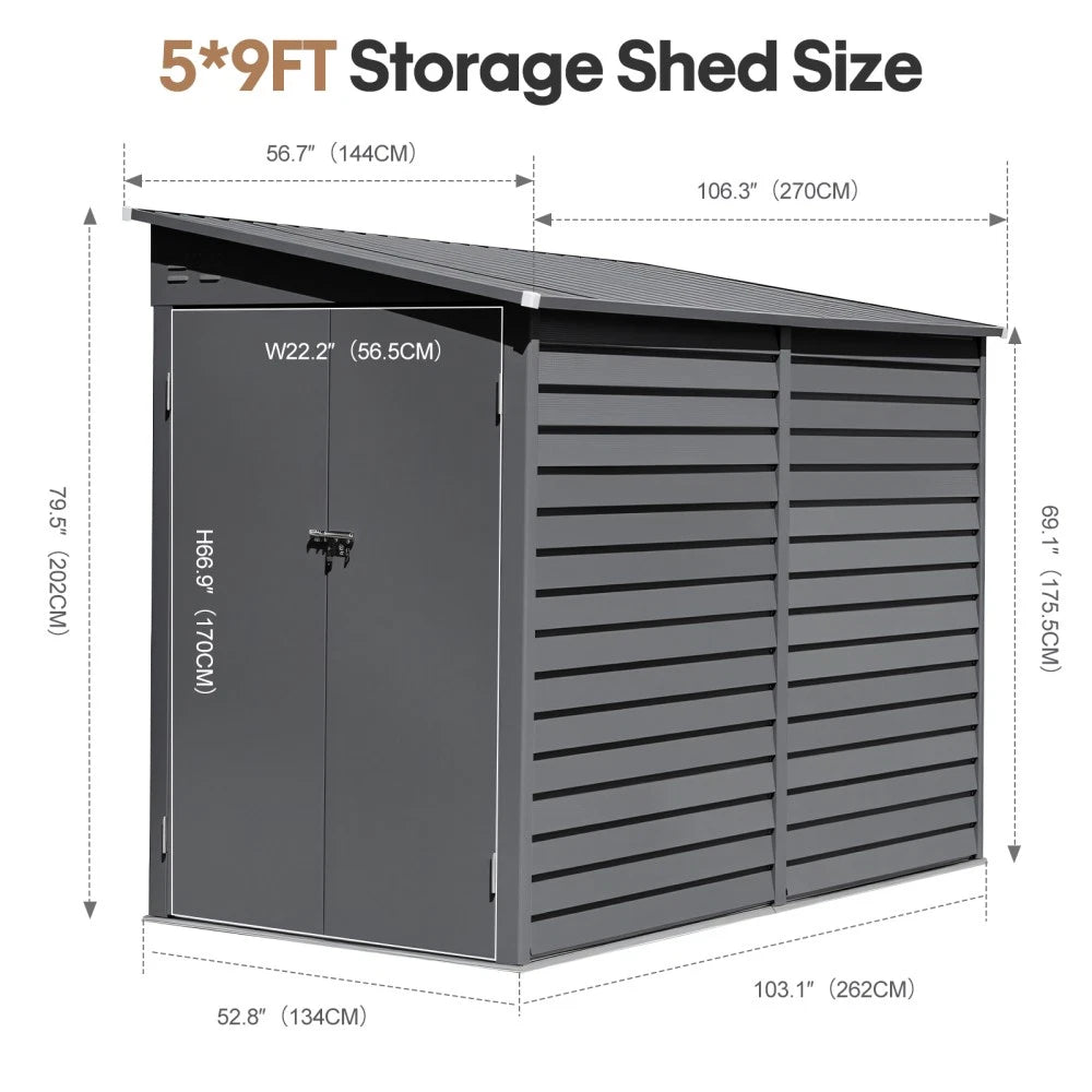 Metal Bike Shed, Storage or Bin Storage