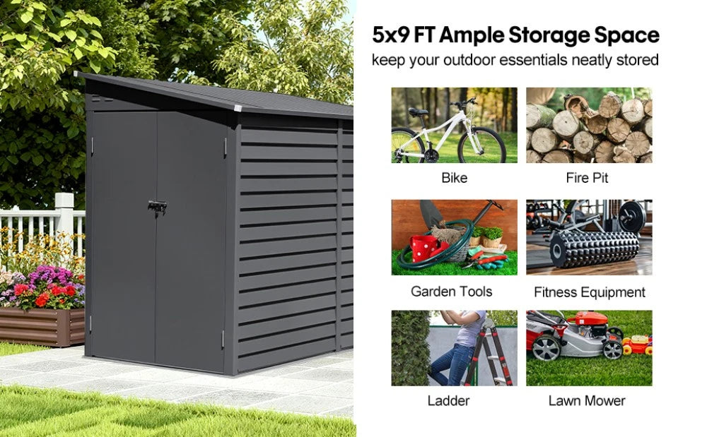 Metal Bike Shed, Storage or Bin Storage