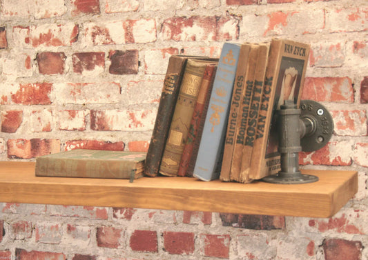 Reclaimed Planed and Stained Scaffold Board Shelving