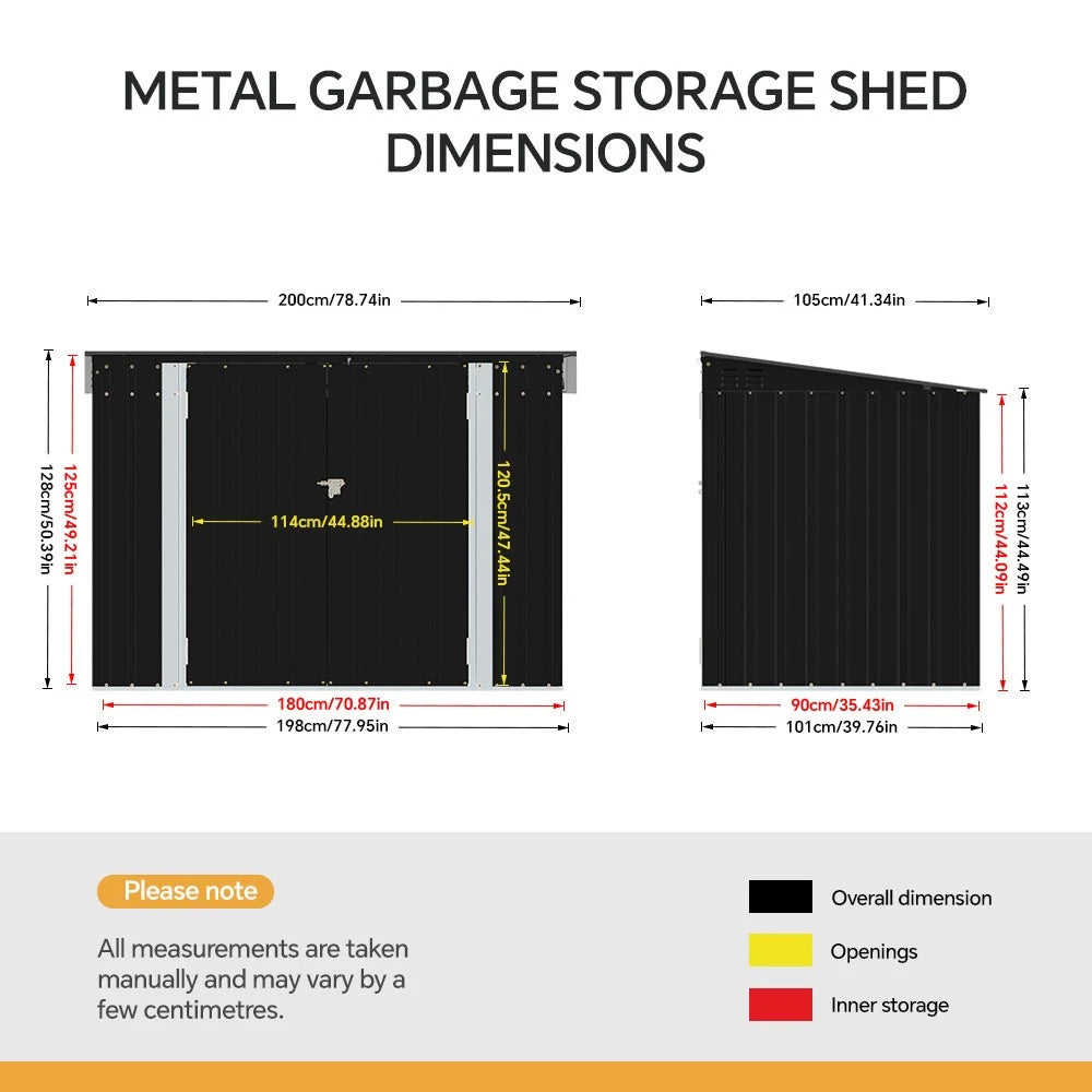Metal Bike Shed, Storage or Bin Storage